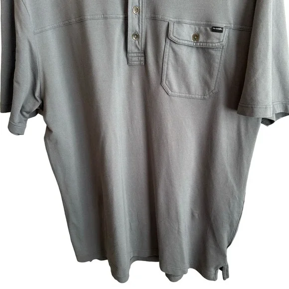 Men’s Travis Mathew Grey Golf Polo Short Sleeve Shirt Pocket Size XL - Picture 5 of 7